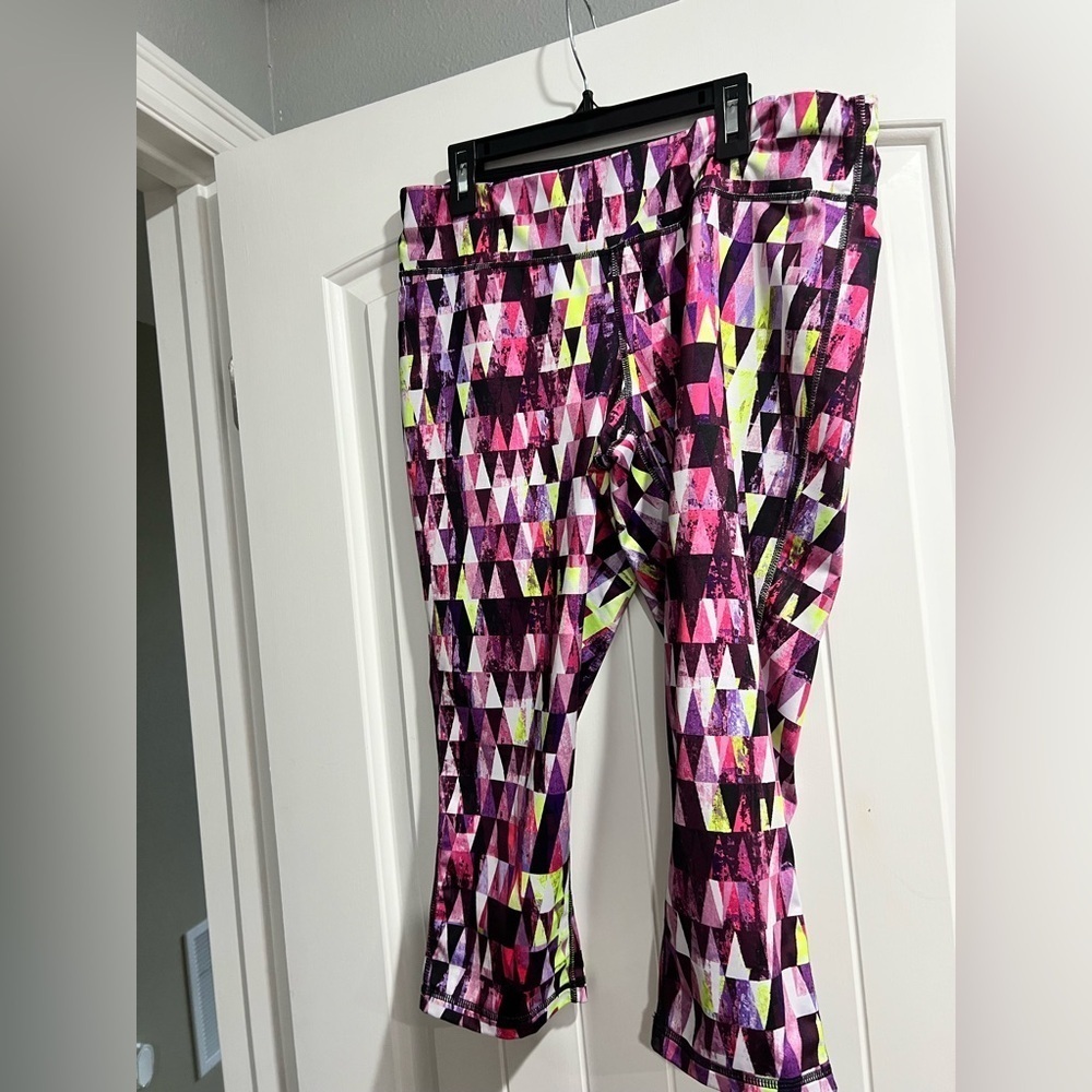 Ideology active pants workout leggings pants L large women’s pink green black